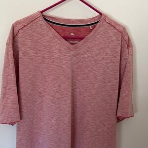 Men's Heathered Red/Pink V-Neck Shirt